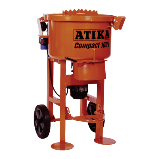 ATIKA COMPACT 100 Operating And Parts Manual