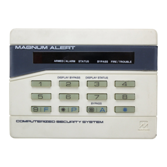 NAPCO Magnum Alert Operating Manual