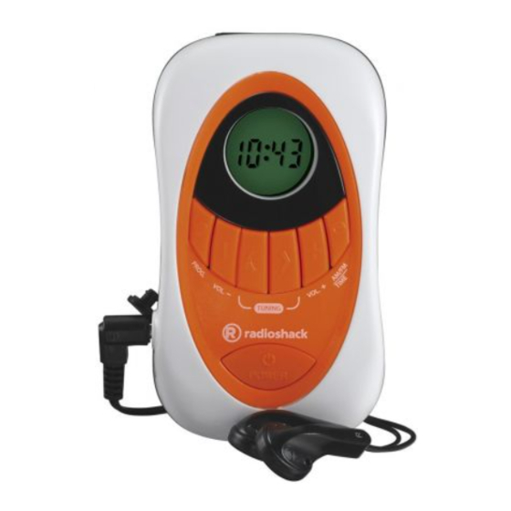 Radio Shack Digital Armband Radio User Manual