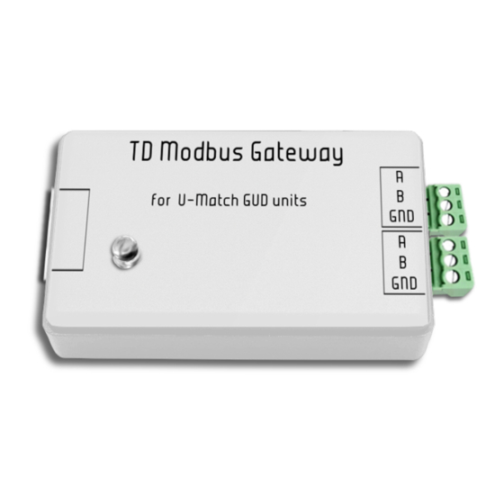 Gree TDmetal Modbus Gateway Manuals