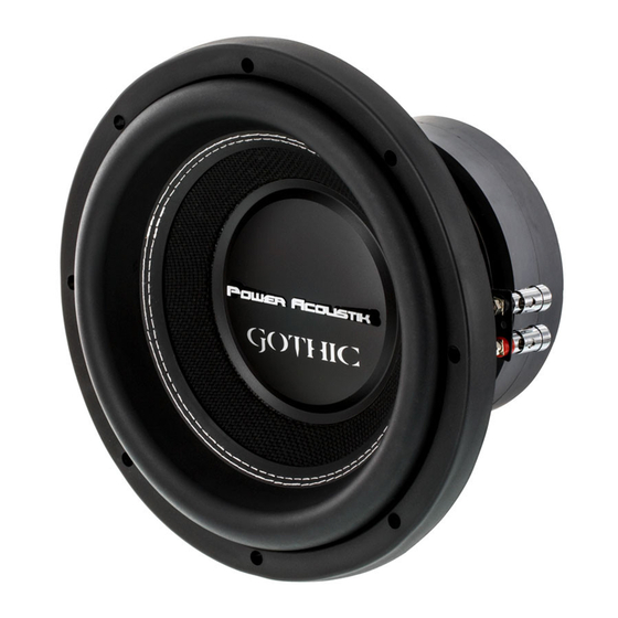 Power Acoustik Gothic GW3-10 Manual