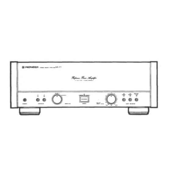 Pioneer M-73HEZ Service Manual