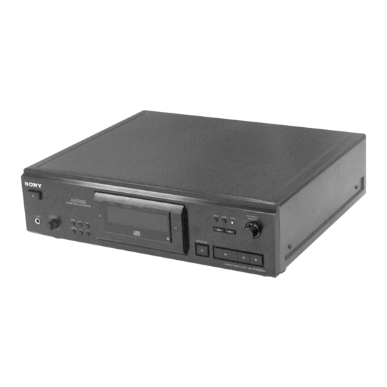 Sony CDP-XA555ES Operating Instructions Manual