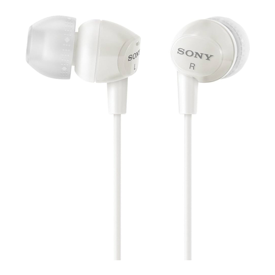 Sony MDR-EX10LP/WHI Specifications