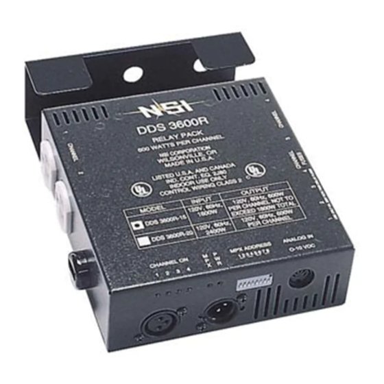 Leviton DDS3600R Installation And Operation Manual