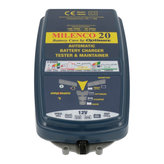 TecMate MILENCO 20 Instructions For Use Manual