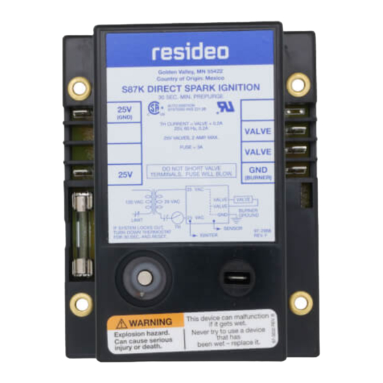 resideo S87A Installation Instructions Manual
