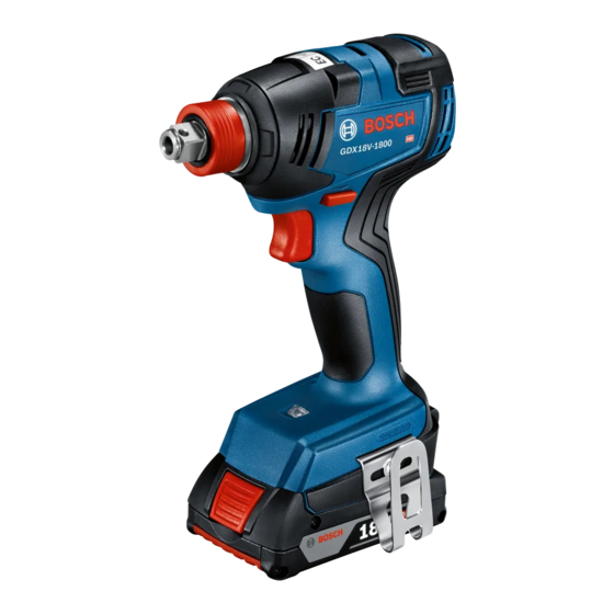 Bosch GDX18V-1800B12 Manuals