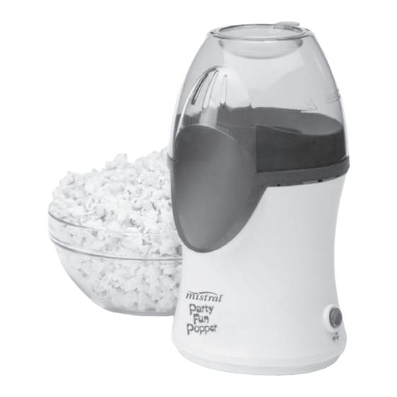 Mistral Party Fun Popper MPM15 Use And Care Manual
