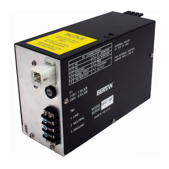 Spellman BERTAN 602C-10P Power Supply Manuals