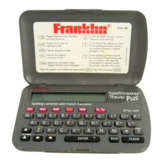 Franklin STQ-206 User Manual