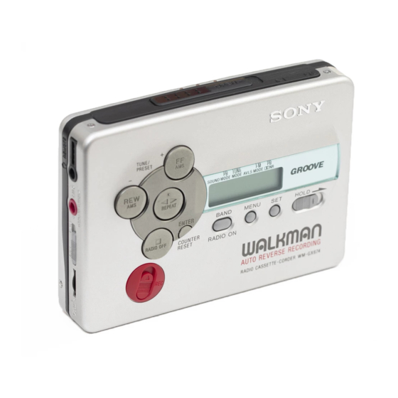 SONY WALKMAN WM-GX677 MP3 PLAYER OPERATING INSTRUCTIONS MANUAL 