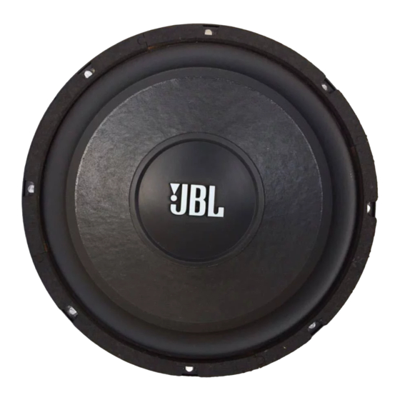 JBL GT1000 Technical Data