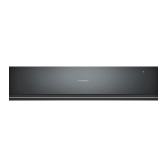 Gaggenau WSP 221 Instruction Manual