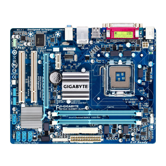 Gigabyte GA-G41MT-S2PT User Manual