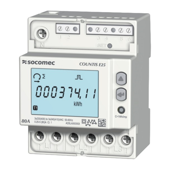 socomec COUNTIS E25 Instruction Manual