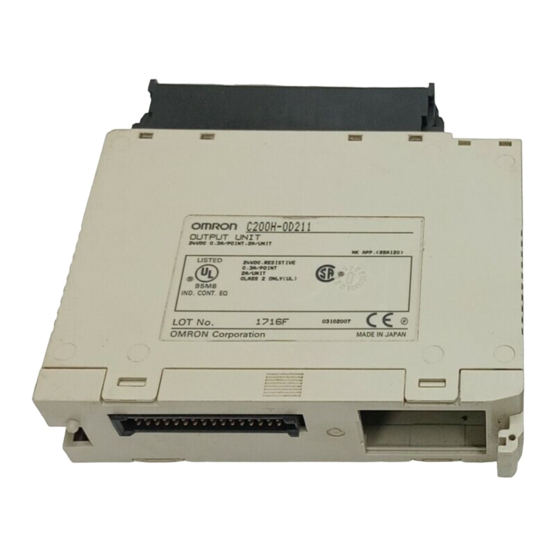Omron SYSMAC C200H Installation Manual