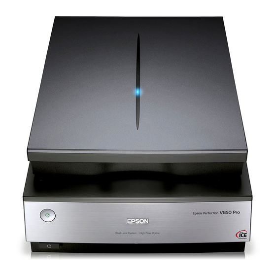 Bruker EPSON Perfection V850 Pro Quick Manual
