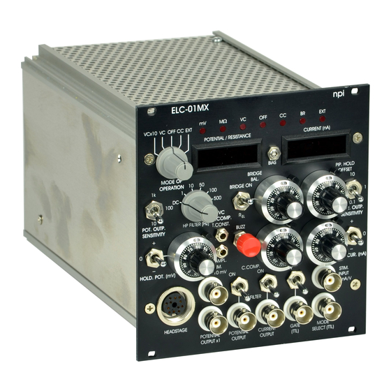 NPI ELC-01MX Operating Instructions And System Description