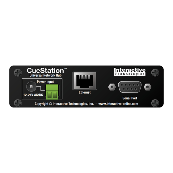 Interactive Technologies CueStation ST-HUB Hardware And Installation Manual