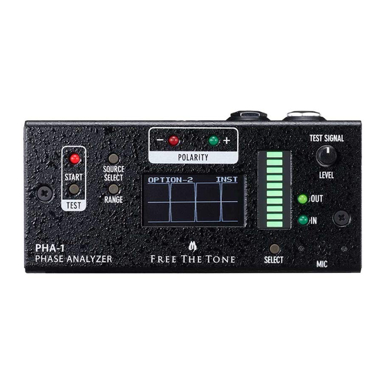 User Manuals: Free The Tone PHA-1 Phase Analyzer