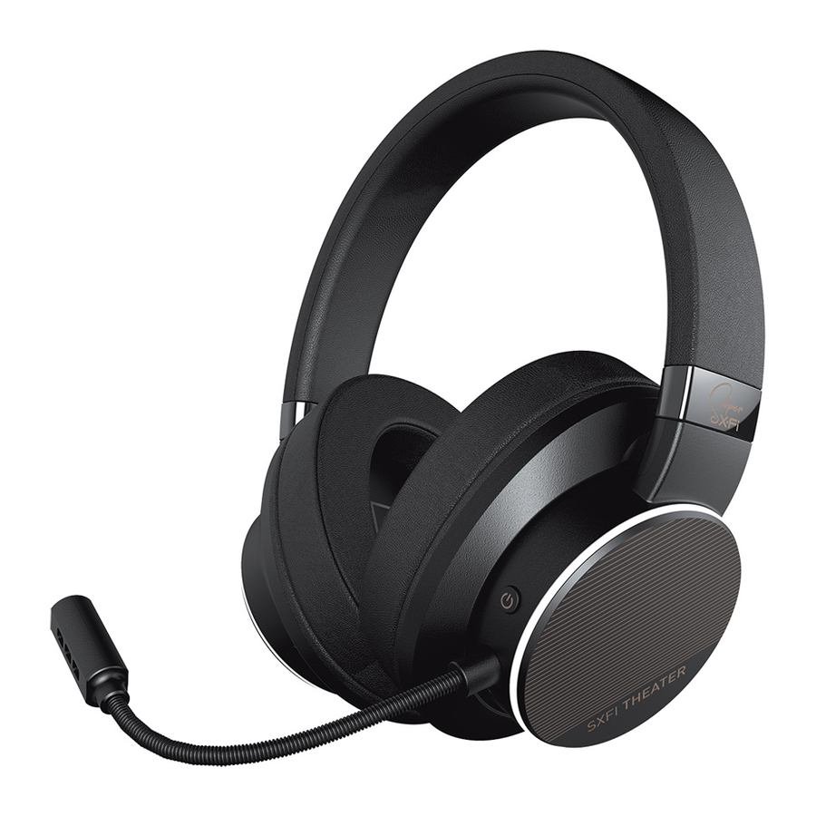 Creative SXFI THEATER - Super X-Fi Low-latency Wireless Headphones Manual