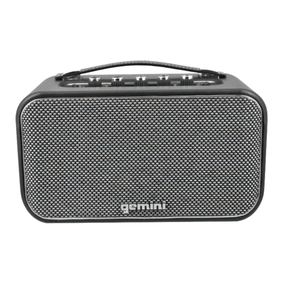 Gemini GTR-300 Speaker Guitar Amp Manuals