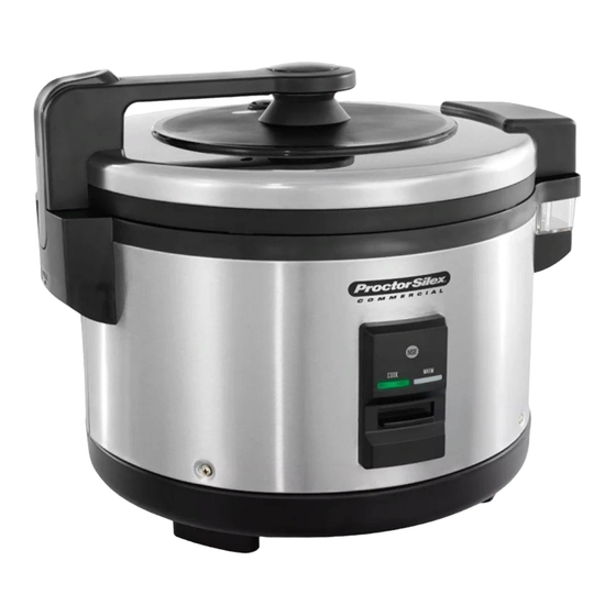 Proctor-Silex 60-Cup Rice Cooker Operation Manual