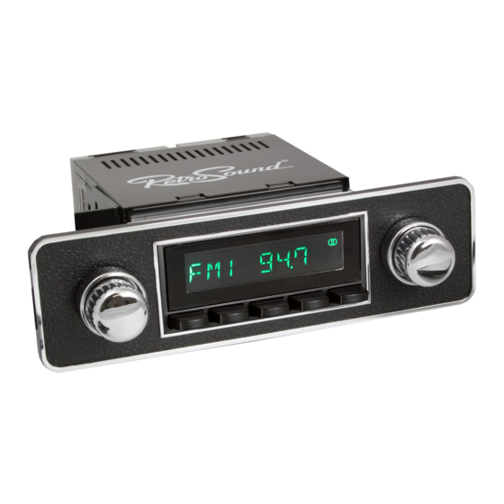 RetroSound Zuma Radio Installation And Owner's Manual