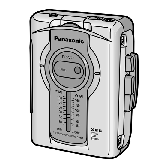 Panasonic RQ-V77 Operating Instructions