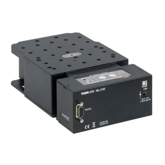 THORLABS MLJ150 Kinesis User Manual