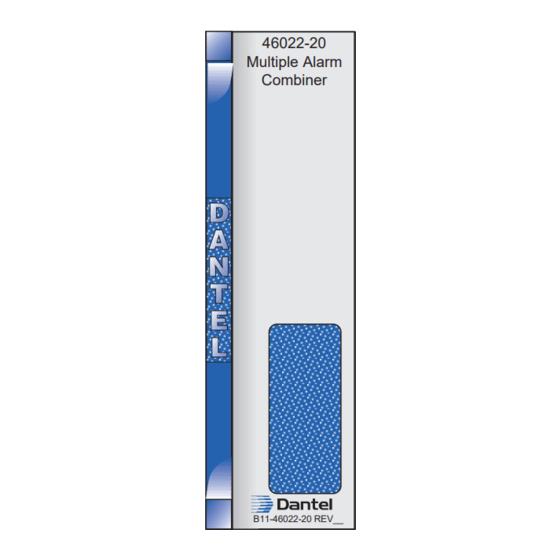 Dantel 46022-20 Installation & Operation Manual