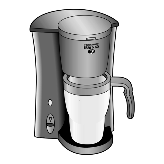 Black & Decker Brew 'N Go DCM18 Series Use And Care Book Manual