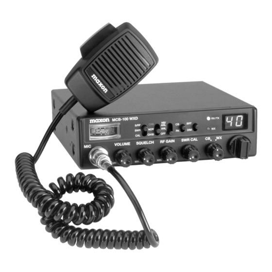 Maxon MCB-100 WXD Owner's Manual