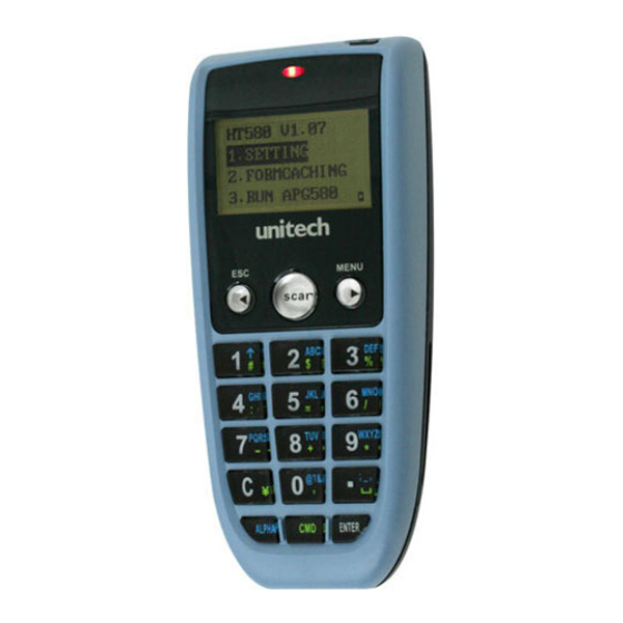 Unitech HT 580 Getting Started Manual