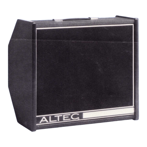 Altec 1230 SPEAKER SYSTEM Manual