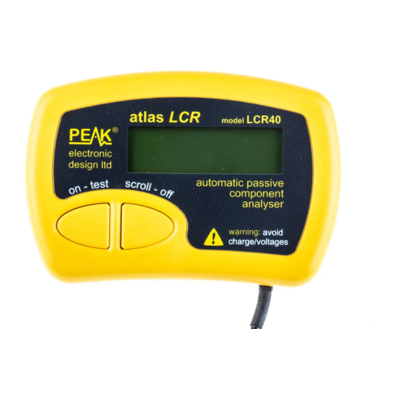 Peak Atlas LCR40 User Manual