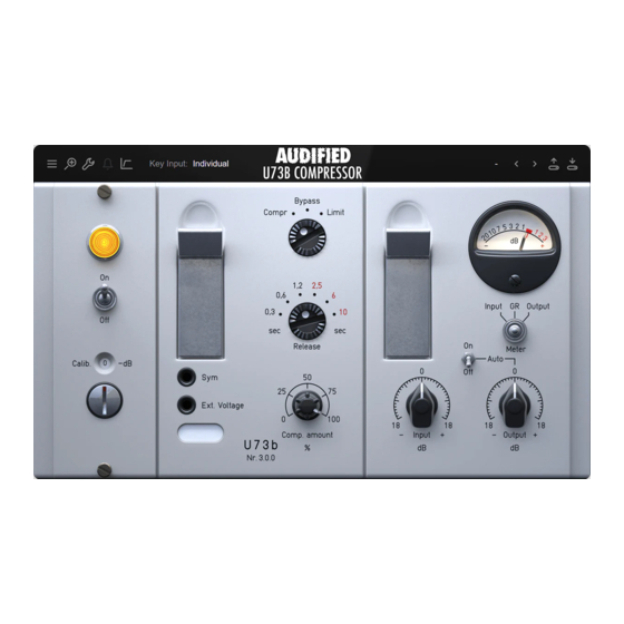 AUDIFIED U73B Compressor Plug-in Manuals