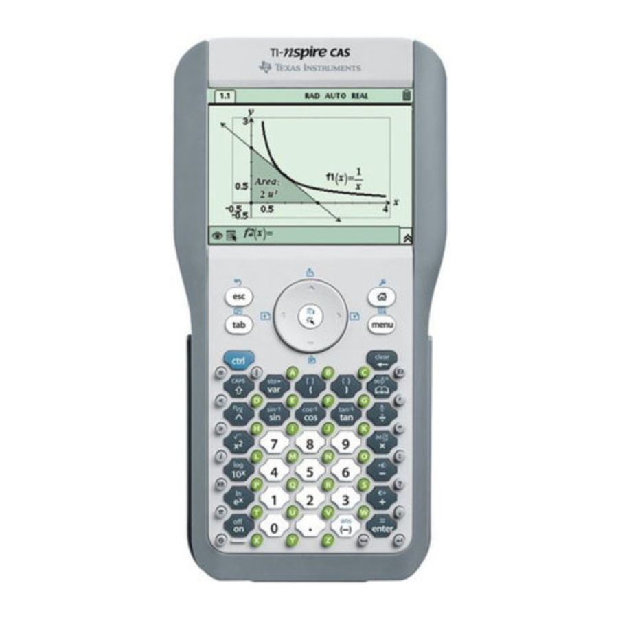 Texas instruments ti nspire cas manual manualslib