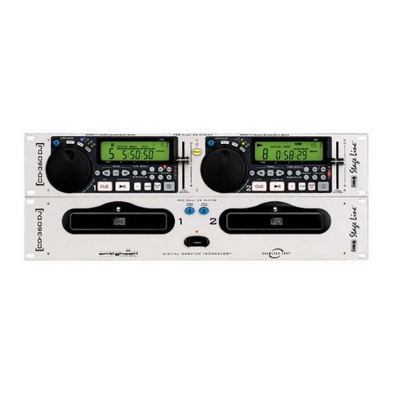 Stageline CD-360DJ Instruction Manual