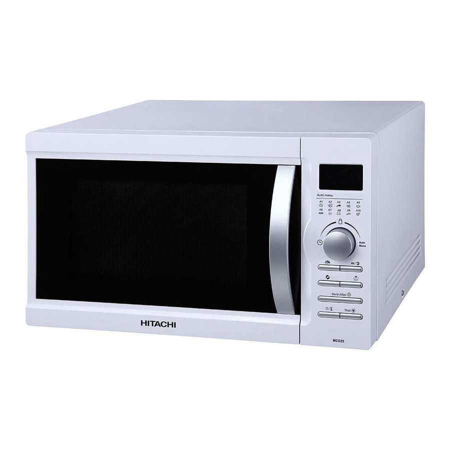 Hitachi MCG25 Microwave Oven Manuals