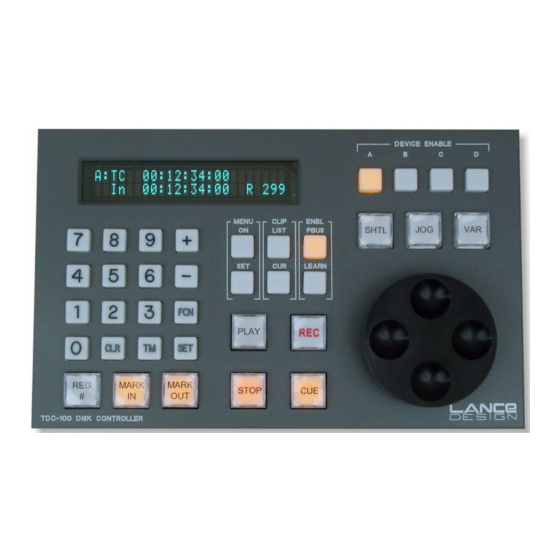 Lance Design TDC-100B Preliminary Installation And Operation Manual