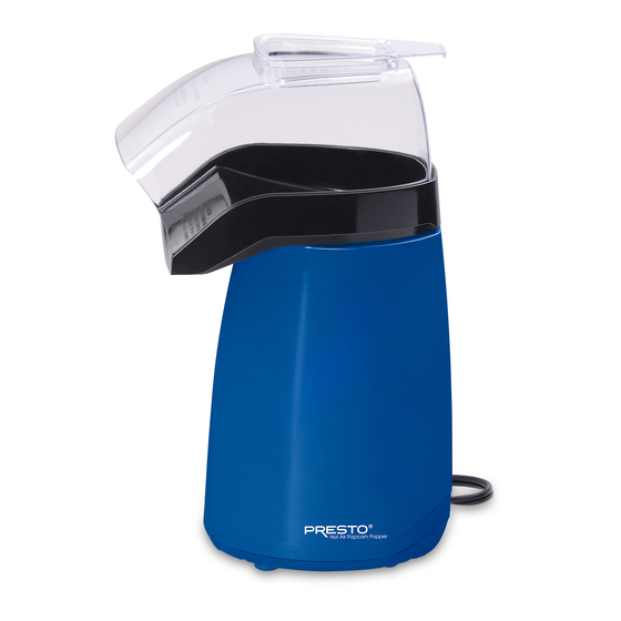 PRESTO HOT AIR POPPER INSTRUCTIONS Pdf Download ManualsLib