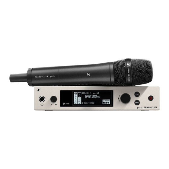 Sennheiser ew G4 Series Safety Instructions