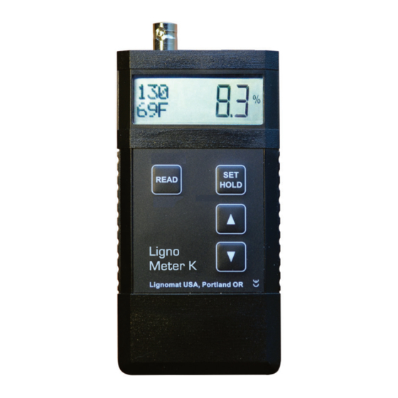 User Manuals: Lignomat Lignometer K Moisture Meter Kit