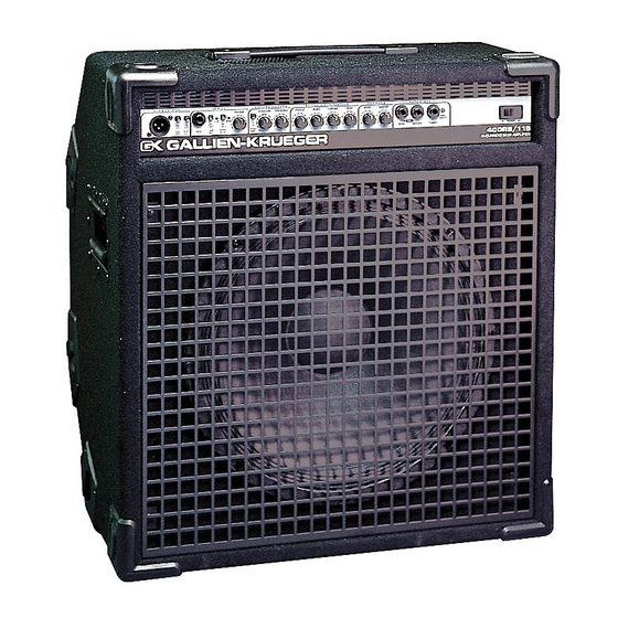 Gallien-Krueger 400RB/115 Service Manual