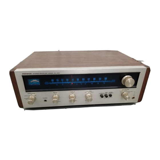 Pioneer SX-424 KCW Operating Instructions Manual