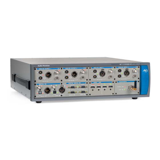 Audio Precision APx52 series Installation Instructions Manual