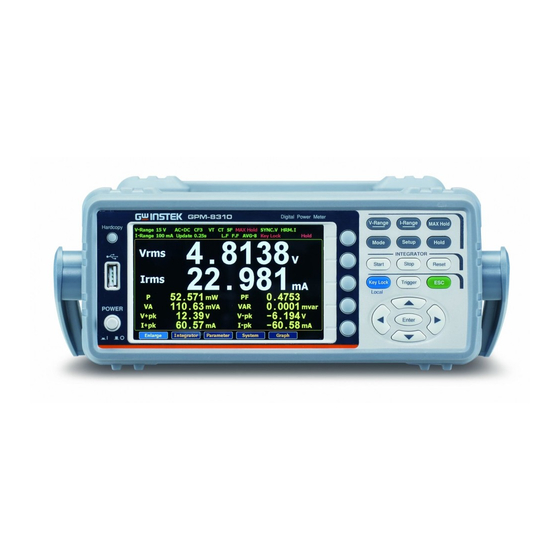 GW Instek GPM-8310 User Manual