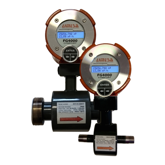 LIMESA meters FG4000 Installations And Specifications